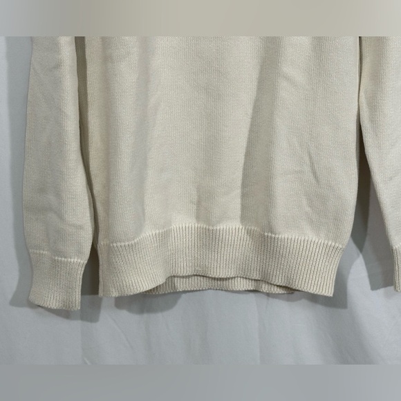 J.Crew Cotton Crewneck Sweater — Men’s XS, Ivory w/ Navy Stripe (NWOT) - Picture 8 of 8